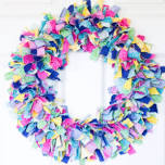 Fabric Scrap Wreath — Live Well Designs. Interior Design. Home Staging.