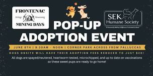 Frontenac Mining Days Pop-Up Adoption Event