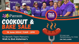 Cookout & Bake Sale - To Benefit Team Pierson's Walk to End Alzheimer's