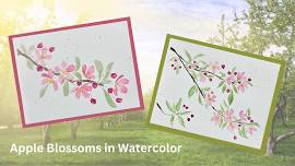 Paint Apple Blossoms in Watercolor