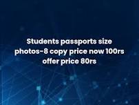 Students Passports Size Photos-8 Copy Price Now 100rs Offer Price 80rs