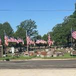 Putting up 4th of July Flags