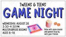 Tweens & Teens Game Night