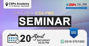 On Campus CSS-PMS Guidance Seminar