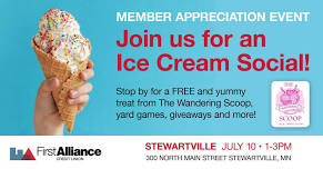 Member Appreciation | Ice Cream Social  The Wandering Scoop | Stewartville Branch