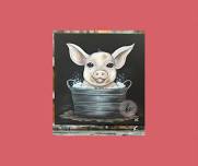 Family Day painting Pig in a Washtub