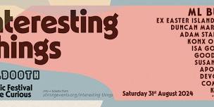 Interesting Things: A Festival For The Curious - Tolbooth, Stirling - 31.08.24