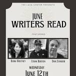 Writers Read ft Diana Whitney, Dina Stander, and Christopher Ethan Burton