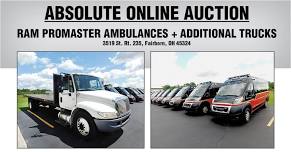 ABSOLUTE AUCTION - Ram Promaster Ambulances + Add'l. Trucks (Fairborn, OH)