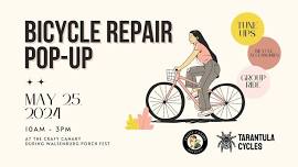 Bicycle Repair Pop Up at the Crafty Canary