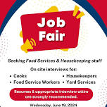 OGHS Job Fair - Food Services & Housekeeping Staff