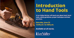 Lee Valley Tools Vaughan Store - Introduction to Hand Tools