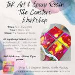 Sun 19 May -Ink Art Tile Coasters