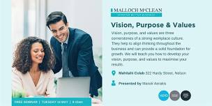 Vision, Purpose and Values