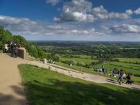 Box Hill vista, café  and woods from Croydon