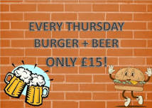 BURGER AND BEER THURSDAYS