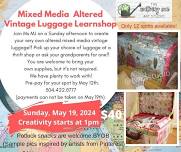 Mixed Medua Altered Vintage Luggage Learnshop