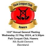 Park Croquet Club's Annual General Meeting