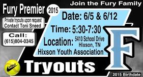 FURY PREMIER 2015 TRYOUTS