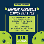 Summer Pickleball Clinics 101 & 102  — Wellfleet Cultural District and Events