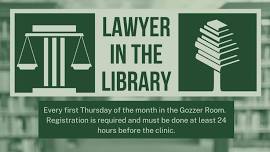 Lawyer in the Library - REGISTER ON LIBRARY WEBSITE