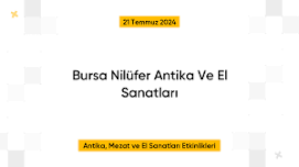 Bursa Nilüfer Antika Ve El Sanatları