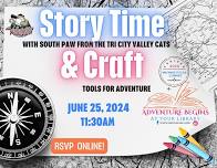 Story Time & Craft: Special Guest Tri-City Valley Cats' South Paw