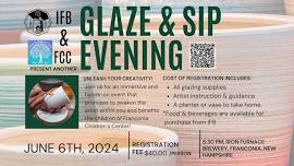 Glaze & Sip at Iron Furnace Brewing to benefit Franconia Children's Center