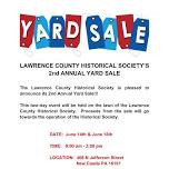 Lawrence County Historical Society’s 2nd Annual Yard Sale