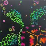 Late Night: Vibrant Neon Turtle $5 Off