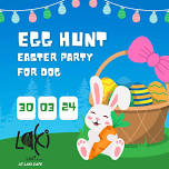 Easter egg hunt for dog party