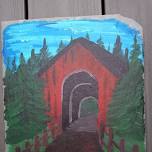 Sip & Paint on Slate, Spring Session - Paint a Covered Bridge!