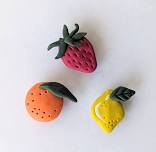 Polymer Clay Fruit Magnets