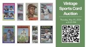 Vintage Sports Cards Auction Featuring Mantle, Paige, Clemente, Aaron & More!