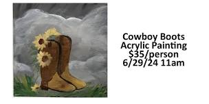 Cowboy Boots Acrylic Painting Event