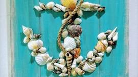 Seashell Anchor- WOODEN SIGN!