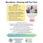 Boundaries-Growing with Your Teen Workshop (Mill City) 6:00-7:30 PM