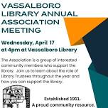 Vassalboro Library Annual Association meeting