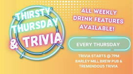 Penticton The Barley Mill Pub Thirst’day Night Trivia!