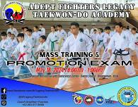 Adept Fighters Legacy Taekwon-do Academy Mass Training and Promotion Exam