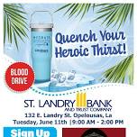 St. Landry Bank Blood Drive in partnership with Life Share and Lah D's Food Trailer