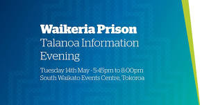 Talanoa Information Evening - Waikeria Prison