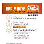 Daily's Premium Meats Mini Job Fair