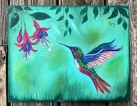 Wine & Paint - Hummingbird!