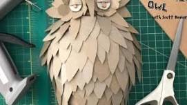 Cardboard Sculpture Owl