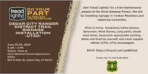 Cedar City Ranger District Trail Signage Installation