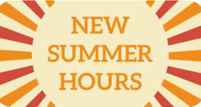 ☀️SUMMER HOURS STARTING JUNE 1☀️