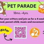 Kindermusik 4-week PET PARADE Music camp