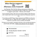 Dine Out to Support the Florence Arts Council