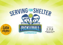 Serving for Shelter Pickleball Tournament